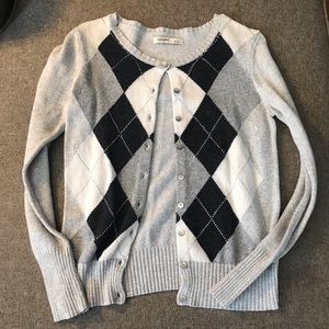Old Navy Argyle Cardigan